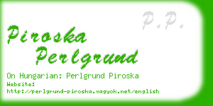 piroska perlgrund business card